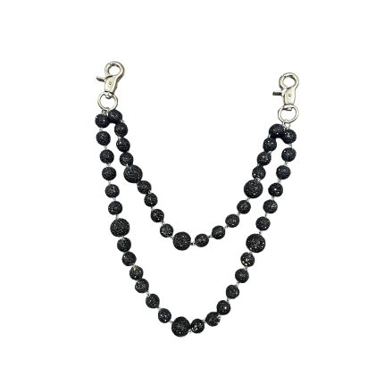 Mixed Emotion Black ‘Crystal’ Jean Keychain