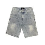 Mixe Demotion Paisley Denim Blue Shorts