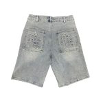 Mixe Demotion Paisley Denim Blue Shorts