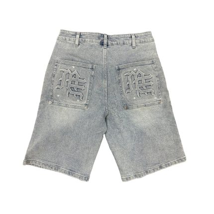 Mixe Demotion Paisley Denim Blue Shorts