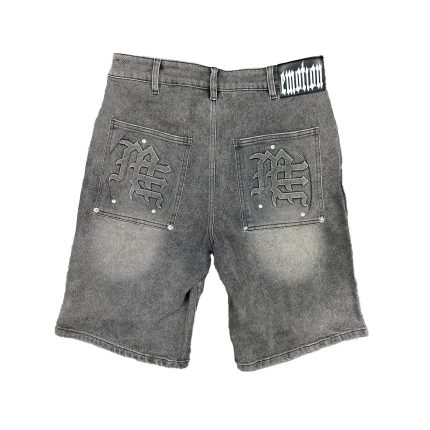 Mixe Demotion Paisley Denim Grey Shorts