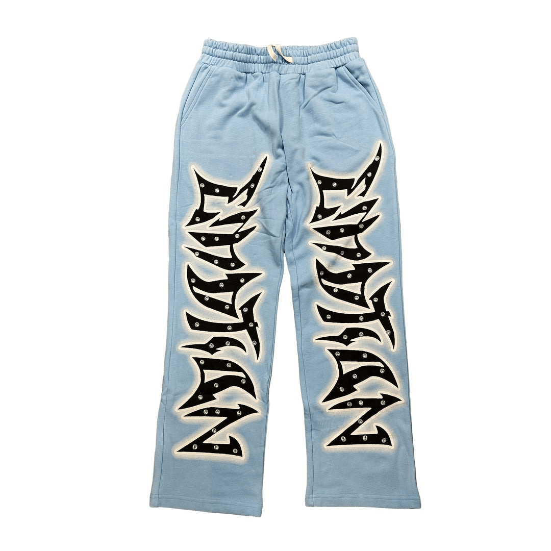 Mixed Emotion Brand Blue Graffiti Sweatpants Mixed Emotion Brand Blue Graffiti Sweatpants