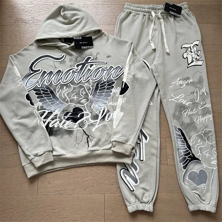 Mixed Emotion Brand Graffiti Grey Tracksuit Mixed Emotion Brand Graffiti Grey Tracksuit