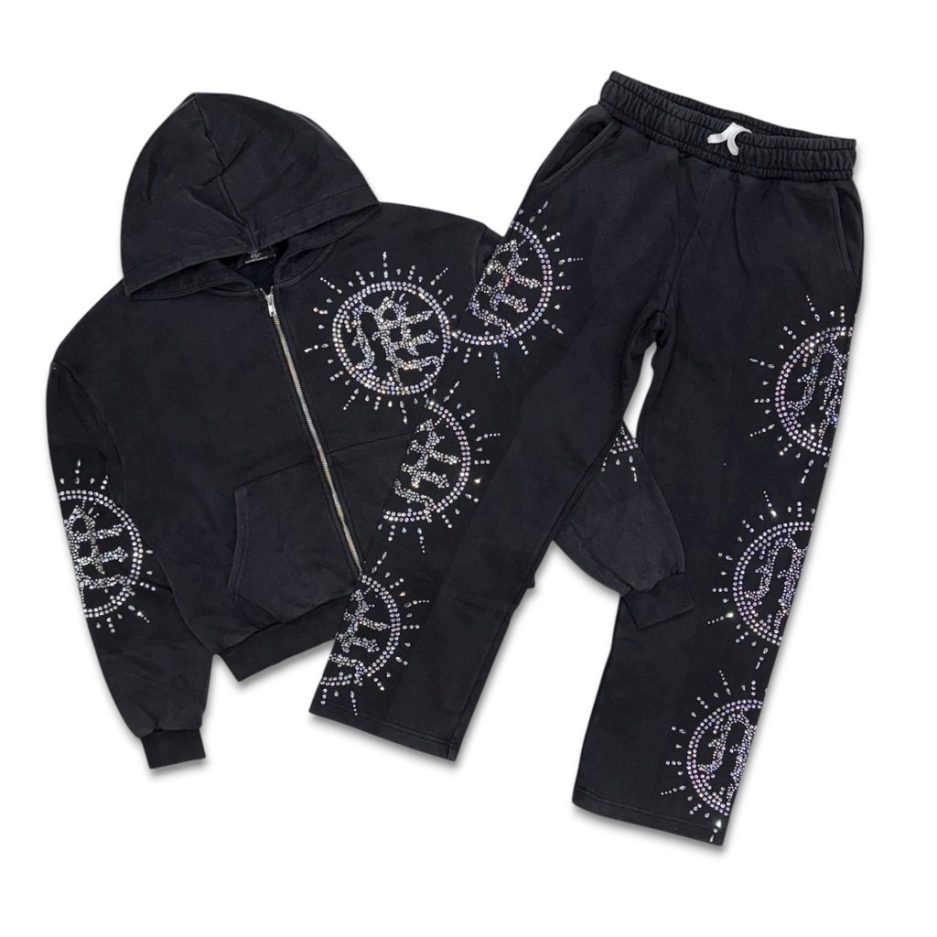 Mixed Emotion Eclipse Rhinestone Tracksuit Grey Mixed Emotion Eclipse Rhinestone Tracksuit Grey