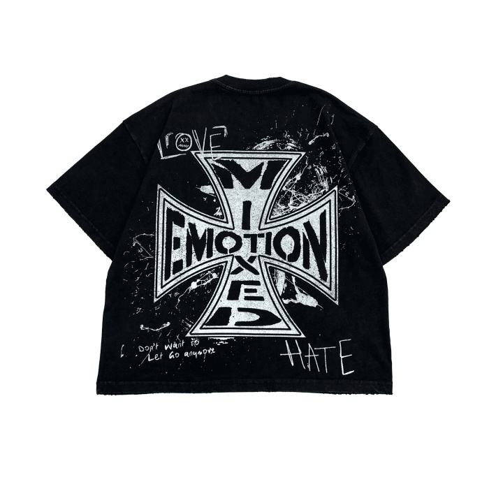 Mixed Emotional Brand Chaos Black Shirt Mixed Emotional Brand Chaos Black Shirt