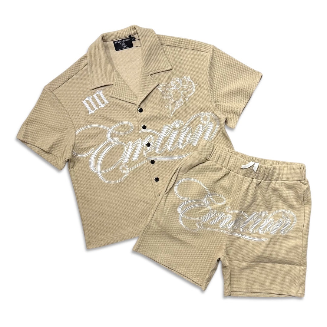 Mixed Emotions “Signature” Cream Short Set Mixed Emotions “Signature” Cream Short Set